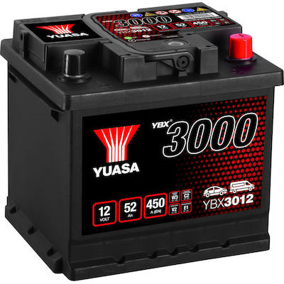 YUASA YBX3012 SMF-52ah (207x175x190) ΘΕΤΙΚΟΣ ΠΟΛΟΣ ΔΕΞ.