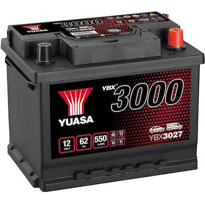 YUASA YBX3027 SMF-62ah (243x175x190) ΘΕΤΙΚΟΣ ΠΟΛΟΣ ΔΕΞ.