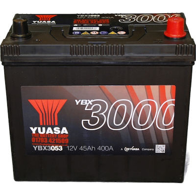 YUASA YBX3053 SMF-45ah (238x129x223) ΘΕΤΙΚΟΣ ΠΟΛΟΣ ΔΕΞ.