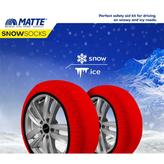 Matte Active Series X-Large Αντιολισθητικές Χιονοκουβέρτες για Επιβατικό Αυτοκίνητο 2τμχ